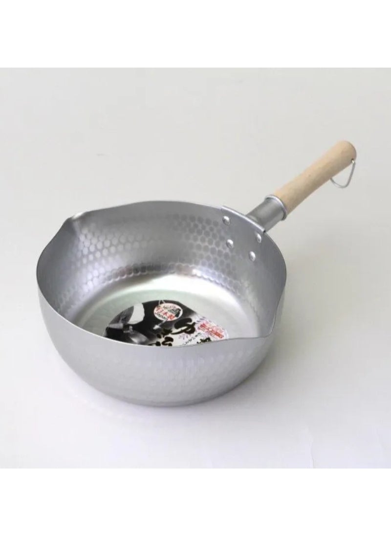 Aluminum Saucepan with Wooden Handle, Tea Pan, Rice Pan, Sauce Pan, Milk Pan, Coffee Pan (20cm)