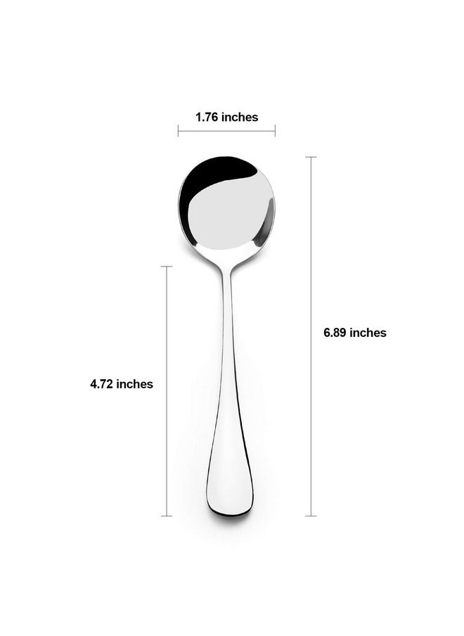 Poons, Amovee Wholesale Stainless Steel Alpha Round Spoons, Set Of 8