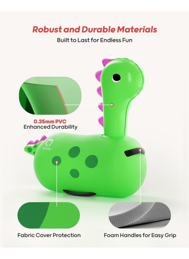 Bouncy Dinosaur Toys For 2 Year Old, Toddler Toy Inflatable Jumping Bouncy Horse Animal Hopper, Outdoor & Indoor Ride On Hopping Bouncer For Ages 2 3 4 5 Kids Boys Girls