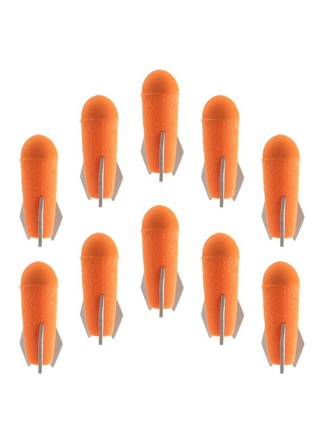 10-Pack New Mega Missile Refill For Toy Rocket Launcher, Foam Ammo Compatible For Nerf N-Strike Elite Series(Orange)