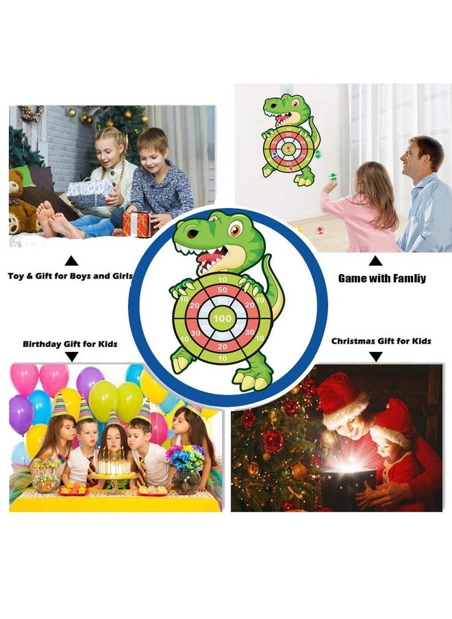 Dinosaur Toys For 3-12 Year Old Boys,30”Large Dart Board Kids Toys Age 4-12,Indoor Outdoor Games Dinosaur Birthday Party Supplies Favors Decorations,Stocking Stuffers For Kids, For Boys