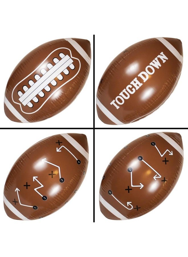 12Pc Inflatable Footballs For Football Party, Gameday, And Football-Themed Party, Sport Party Decorations, Super Fun Football Games Wtih Playbook