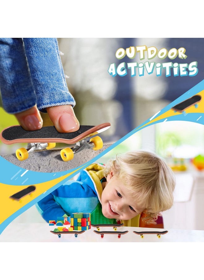 10 Pack Diy Kids Finger Skateboard Set With Box And Replacement Accessories, Mini Collectible Fingerboard, Finger Toy Kit, For Kids Children Finger Skater