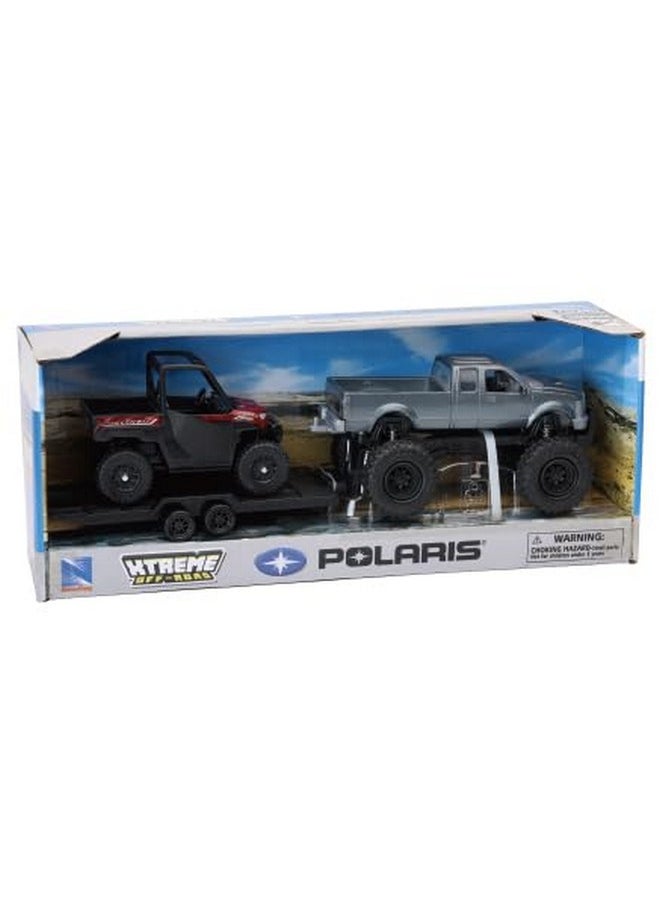 New-Ray Toys 4 X 4 Pick Up Truck And Polaris Ranger (Vehicle Colors May Vary)