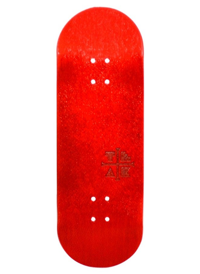 32Mm Pro Fingerboard Complete - Fully Assembled With Pro Level Components - Pro Shaped Wooden Deck (32X97Mm), Ultraspin Bearing Wheels, Prodigy Gen2 Trucks - The Crimson Classic