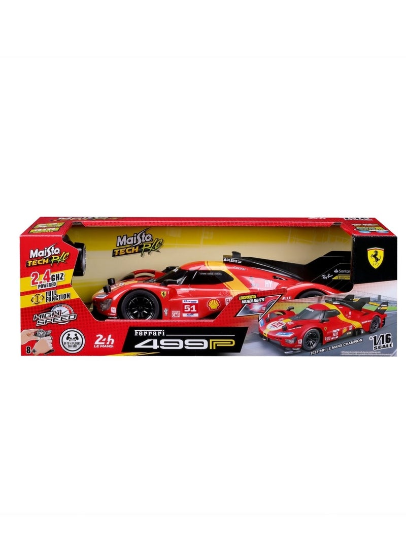 Maisto Tech 1:16 Scale RC Ferrari 499P Lmh 2023 Le Mans Champion RC Car 82861