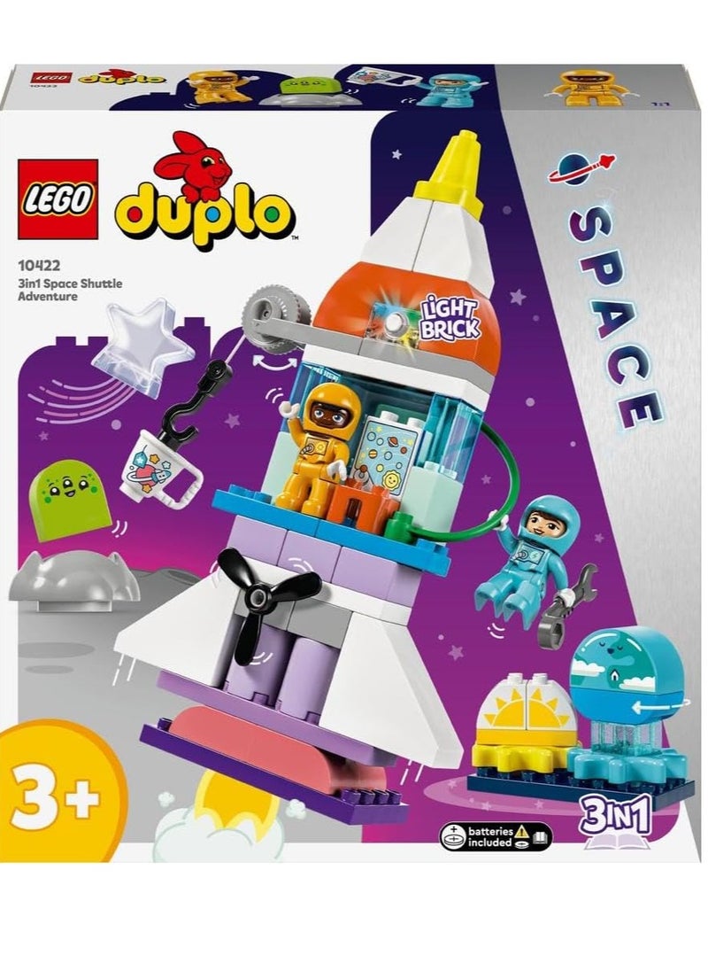 LEGO Duplo 3-in-1 Space Shuttle Adventure 10422 Building Blocks Toy (58 Pieces)