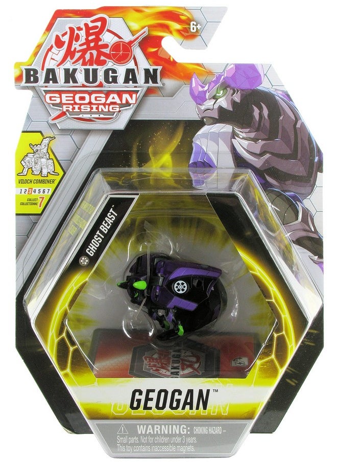 Geogan Rising 2021 Darkus Ghost Beast Geogan (Viloch Combiner Part 3 Of 7) Collectible Action Figure And Trading Cards