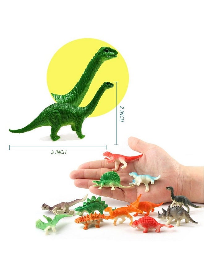 Dinosaur Toys, Plastic Mini Dinosaur Figure Toy Set Including T-Rex, Stegosaurus, Monoclonius For Kids Toddler Dinosaur Birthday Party Favors, Christmas Valentines Day Gifts, 78 Pack