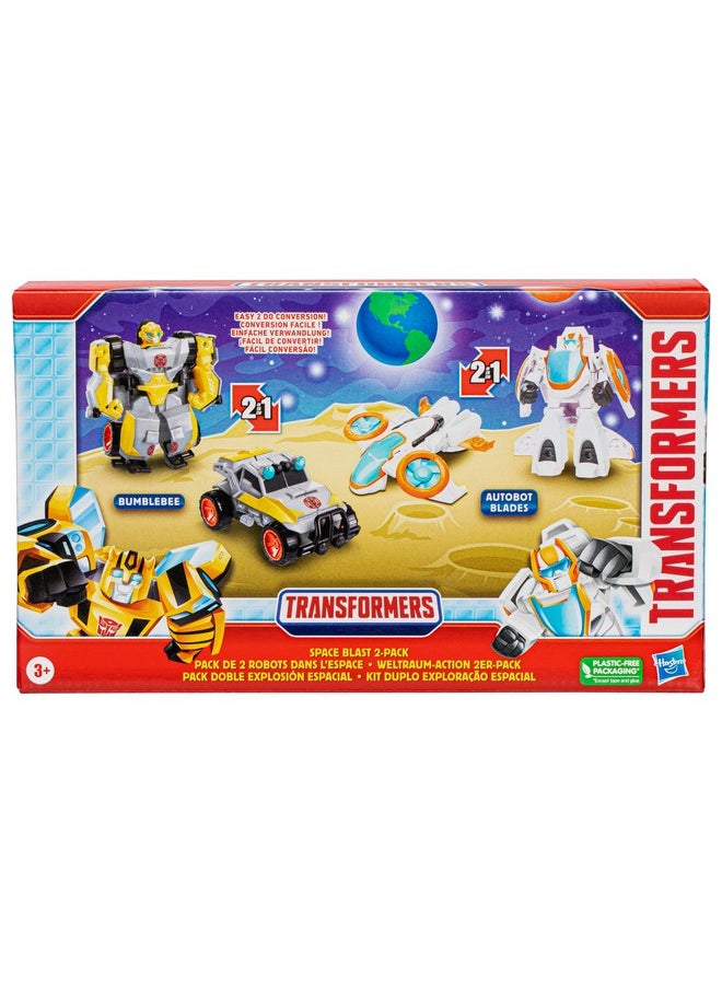 Toys Space Blast 2-Pack, Bumblebee And Autobot Blades 4.5-Inch Action Figures, Preschool Robot Toys For Kids Ages 3 And Up (Amazon Exclusive)