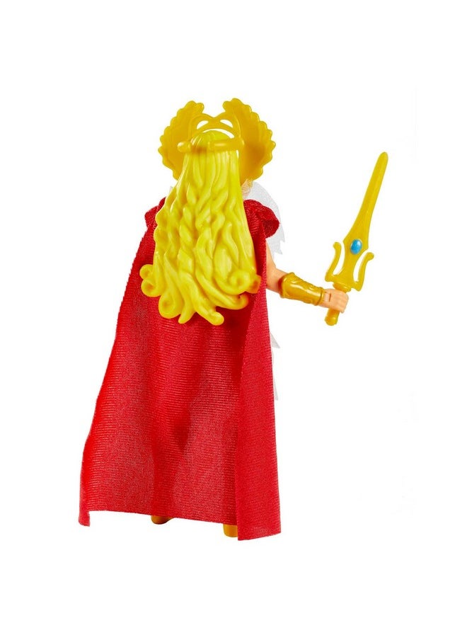 Niverse Origins Action Figure & Accessories Set, She-Ra Collectible Toy With 16 Posable Joints, 5.5-Inch