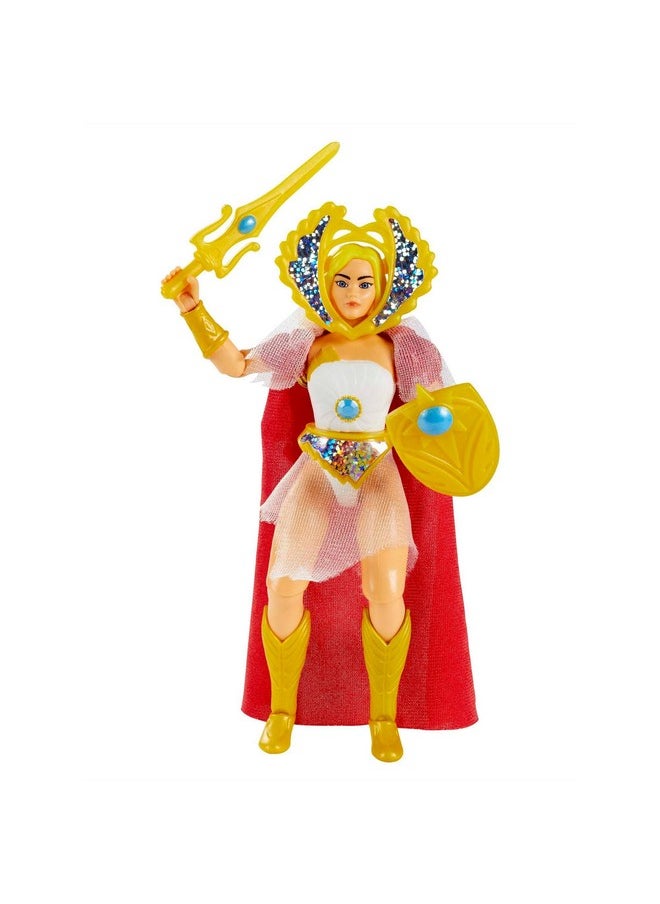 Niverse Origins Action Figure & Accessories Set, She-Ra Collectible Toy With 16 Posable Joints, 5.5-Inch