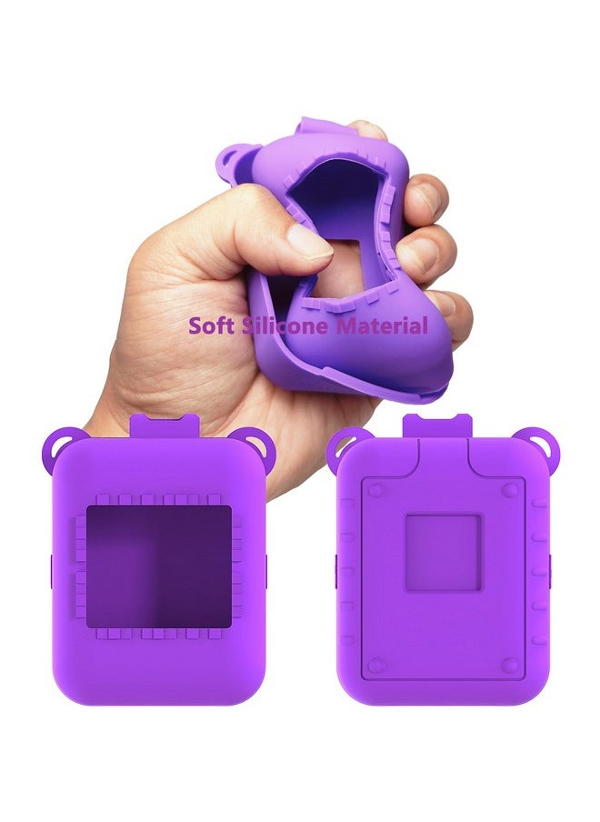 Silicone Case For Bitzee Orginal Interactive Toy Digital Pet, Protective Skin Cover For Bitzee Virtual Electronic Digital Pet And Case Accessories (Purple Case)