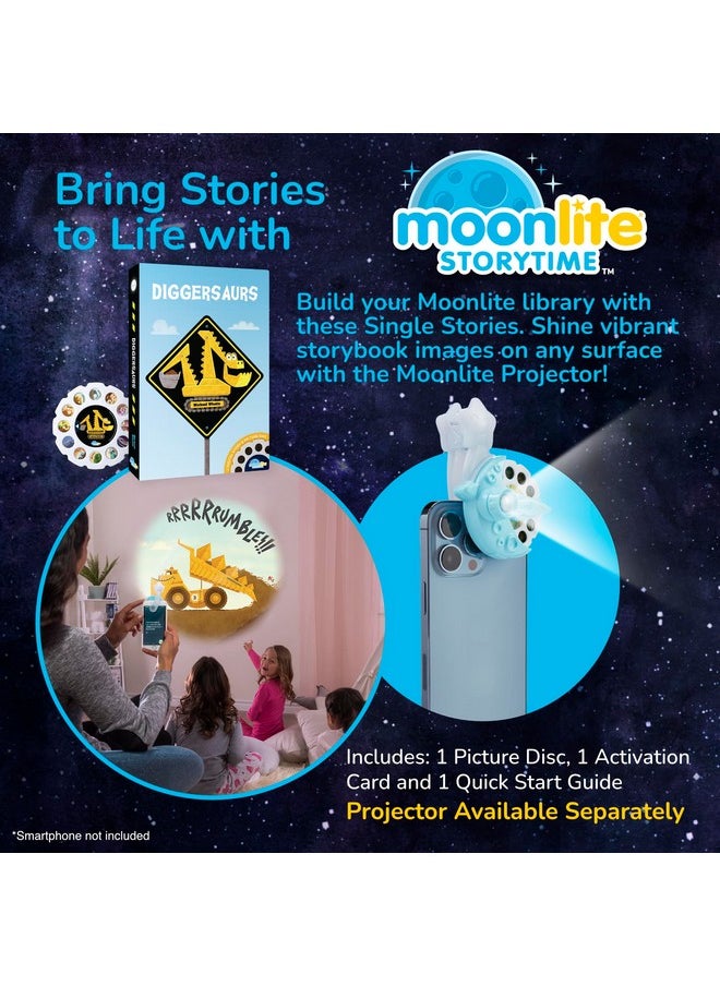 Storytime Diggersaurs Storybook Reel, A Magical Way To Read Together, Digital Story For Projector, Fun Sound Effects, Toddler Early Learning Gifts For Kids Ages 12 Months And Up