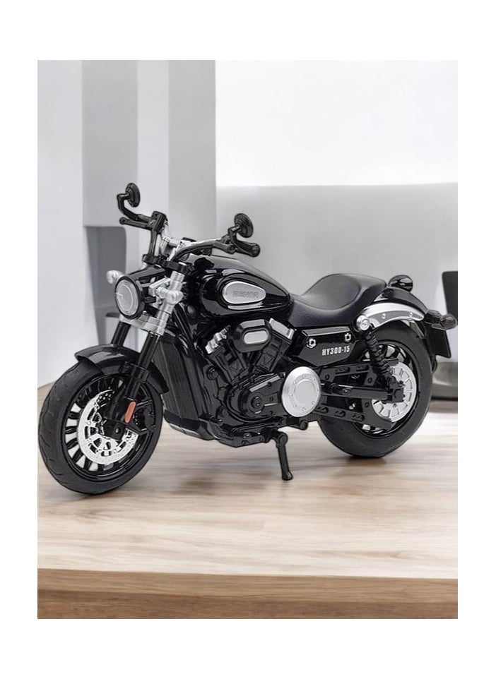 1:12 Simulation Alloy Motorcycle Model - Metal Diecast Collectible Toy Car with Sound and Light Features - Perfect for Kids, Boys, Girls & Children