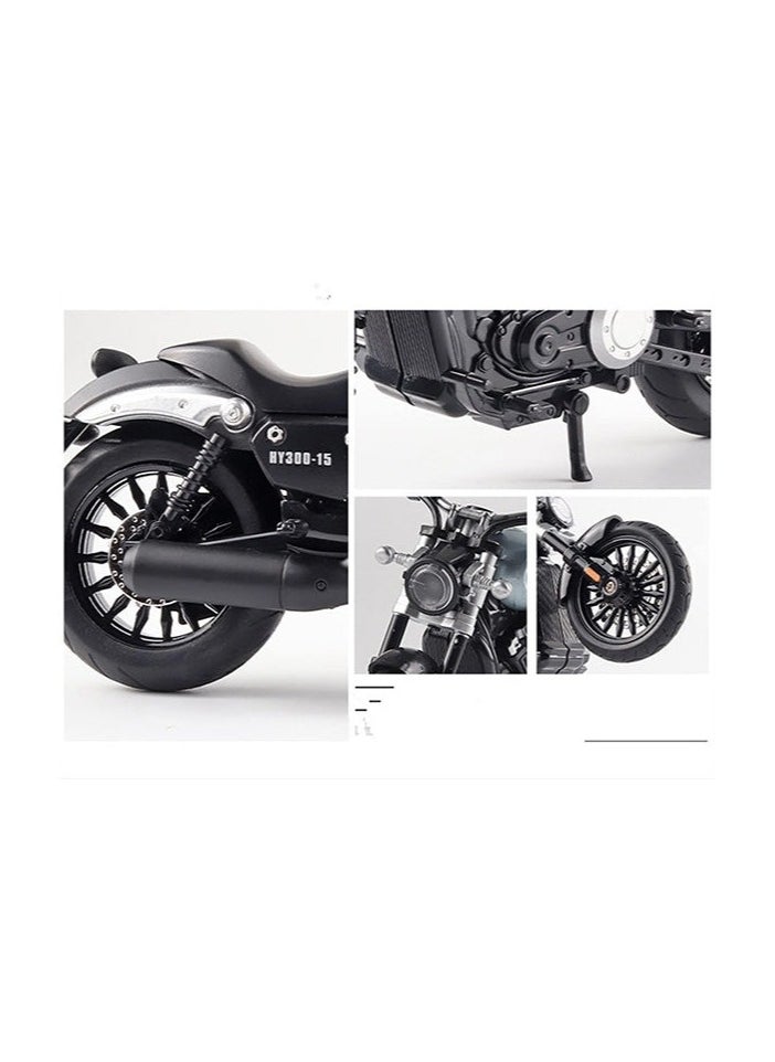 1:12 Simulation Alloy Motorcycle Model - Metal Diecast Collectible Toy Car with Sound and Light Features - Perfect for Kids, Boys, Girls & Children