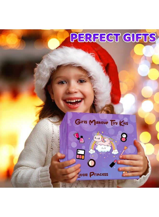 80 In 1 Kids Makeup Kit For Girls, Washable Kids Makeup Sets Girls Toys, Pretend Play Makeup Set Toy For Dress Up With Makeup Case Christmas & Birthday Gifts For Girls Age 3-12 Kids Toddlers, Purple