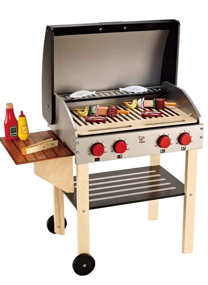 Hape Gourmet Grill Wooden Play Kitchen & Food Accessories