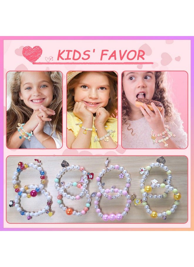 Princess Bracelets 10 Ps For Kids Girls Pearl Bead Bracelets Teen Jewelry Set Party Favor Costume Princess Pretend Play