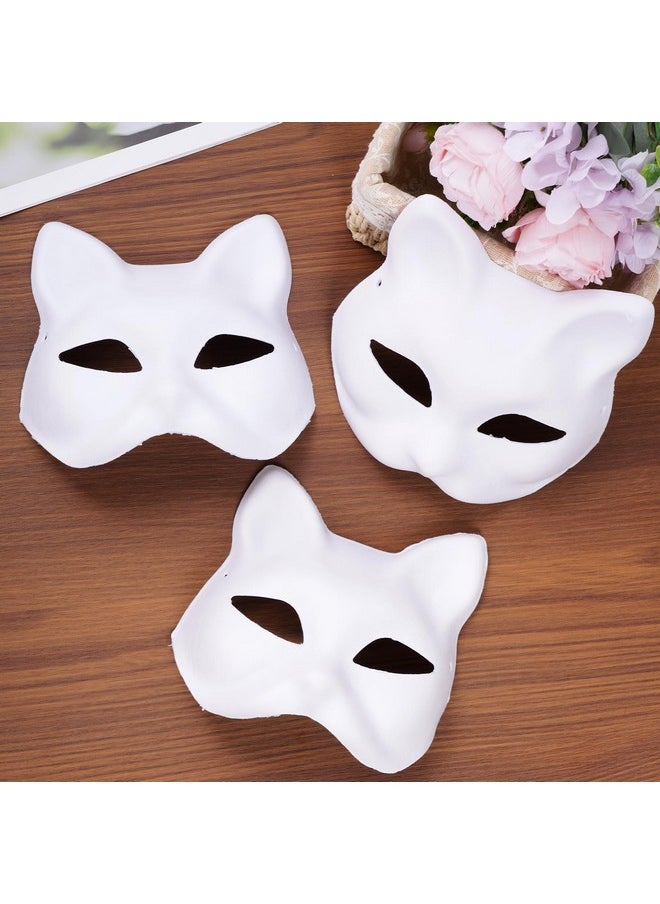 14 Pieces Paper Art Masks White Craft Masks Paintable Paper Mask Mardi Gras Masquerade Masks (Style6)