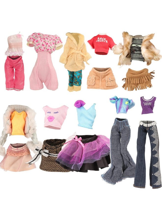 10 Sets Doll Clothes For 11 Inch Monster Girl Doll Fashion Outfits Casual Tops Pants