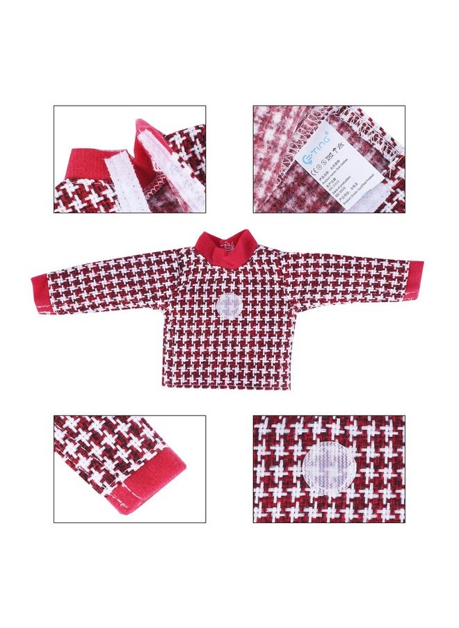 Santa Clothing Christmas Accessories For Elf Doll (Sweater Set - 1 Sweater + 8 Attachable Decals)