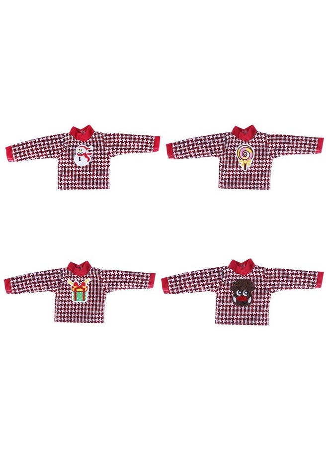 Santa Clothing Christmas Accessories For Elf Doll (Sweater Set - 1 Sweater + 8 Attachable Decals)