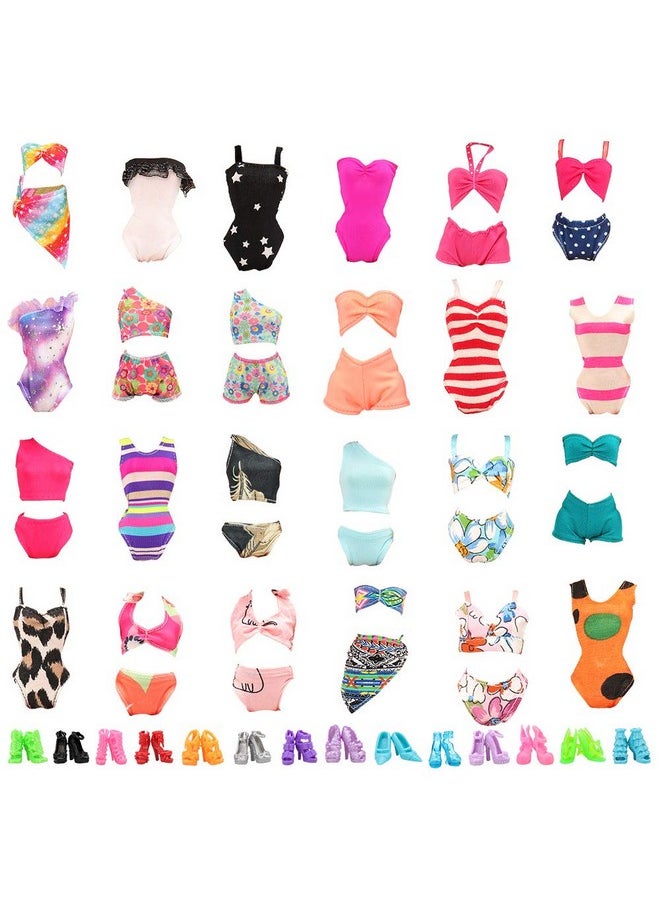 5 Sets Swimwear Swimsuit Beach Bikini Bathing Clothes With Shoes For 11.5 Inch Doll…