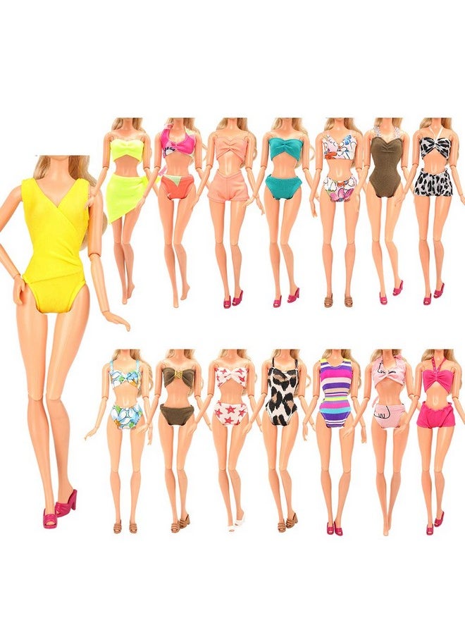 5 Sets Swimwear Swimsuit Beach Bikini Bathing Clothes With Shoes For 11.5 Inch Doll…