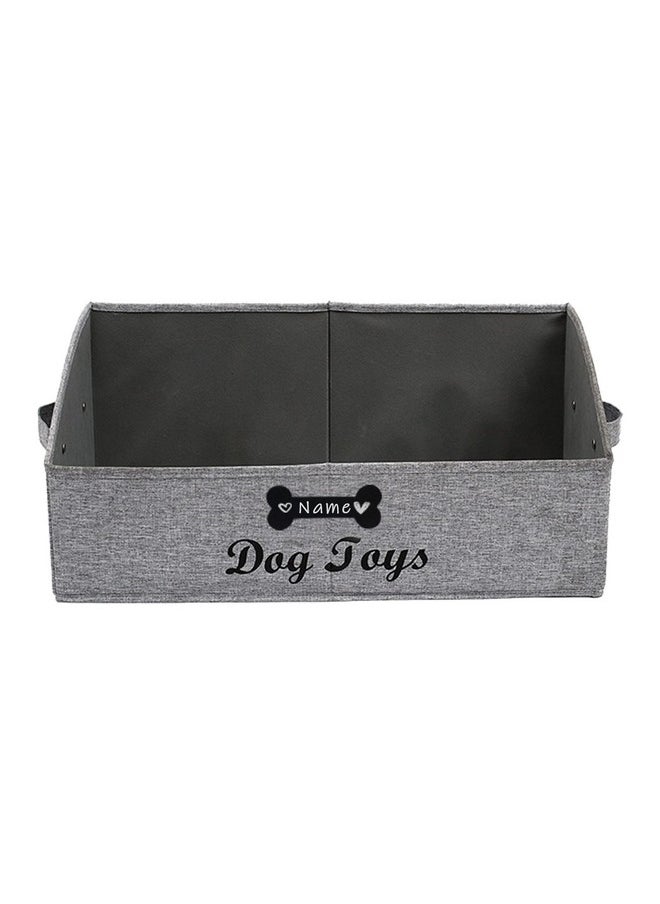 Persnalized Dog Toy Box Pet Toy Storage Shallow Baskets In Large - Perfect For Collapsible Bin For Living Room, Playroom, Closet, Gift Basket, Home Decoration