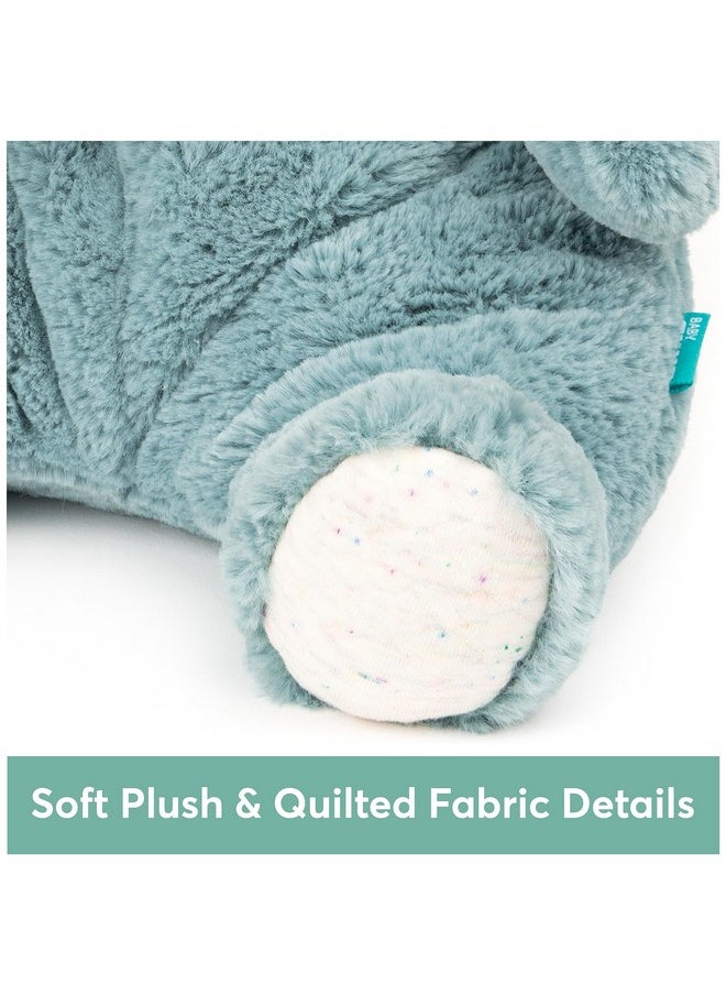 Baby Oh So Snuggly Hippo Large Plush Stuffed Animal For Babies And Infants, Teal, 12.5”