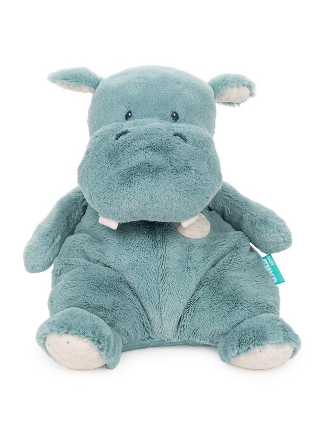Baby Oh So Snuggly Hippo Large Plush Stuffed Animal For Babies And Infants, Teal, 12.5”