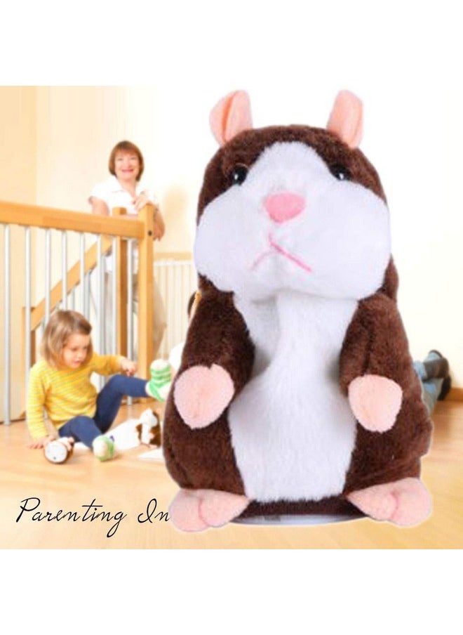 Plush Interactive Toys Pro Talking Hamster Repeats What You Say Electronic Pet Chatimals Mouse Buddy For Boy And Girl, 5.7 X 3 Inches, Brown