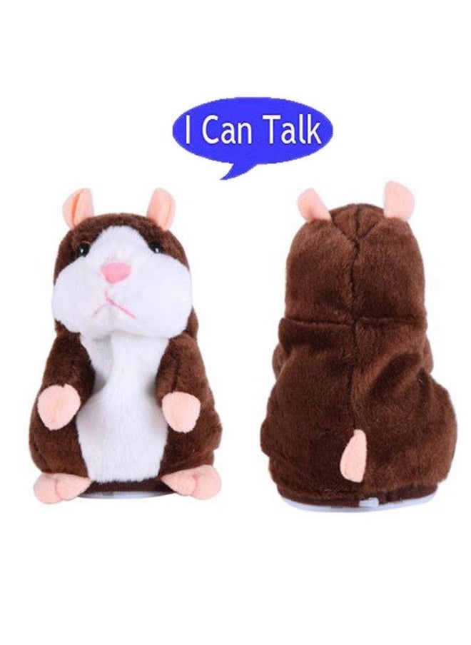 Plush Interactive Toys Pro Talking Hamster Repeats What You Say Electronic Pet Chatimals Mouse Buddy For Boy And Girl, 5.7 X 3 Inches, Brown