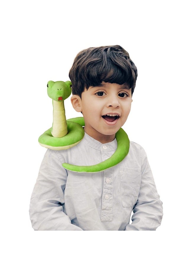 Lifelike Green Snake Stuffed Animal - Plush Toy (Standing)