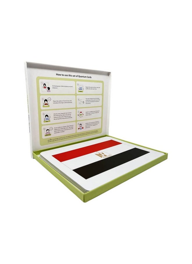 Quantum Flash Cards, National Flags- Educational Flashcard For Toddlers And Kids Set 1 (30 Cards) For Brain Development And Stimulation (8 Months To 8 Years)