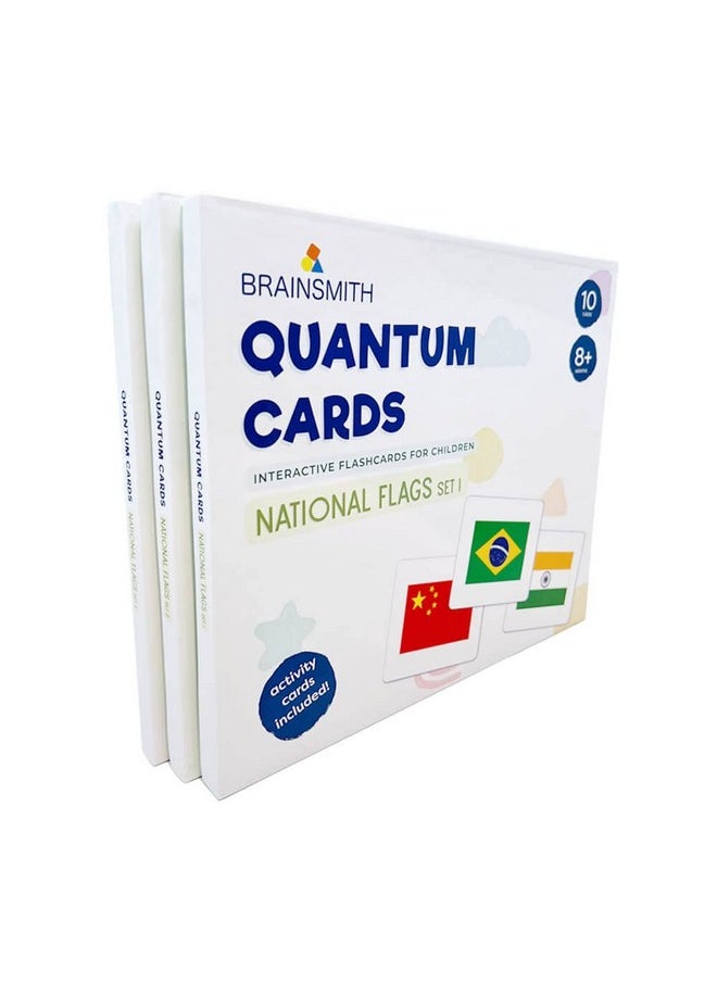 Quantum Flash Cards, National Flags- Educational Flashcard For Toddlers And Kids Set 1 (30 Cards) For Brain Development And Stimulation (8 Months To 8 Years)