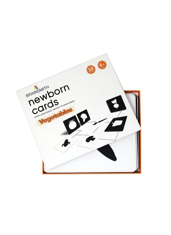 Flash Card For Babies - Vegetable Learning, High-Contrast Picture Cards Set For New Born Baby And Infants (0-6 Month Old) - Sight And Brain Development