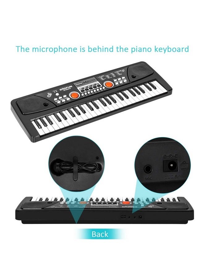 Kids Keyboard With Microphone, Kids Piano Keyboard For Beginners Electronic Piano With Mp3 Function/Audio Cable/ 16 Tones/ 49 Keys Music Toy Keyboards For Boys Girls Ages 3-12