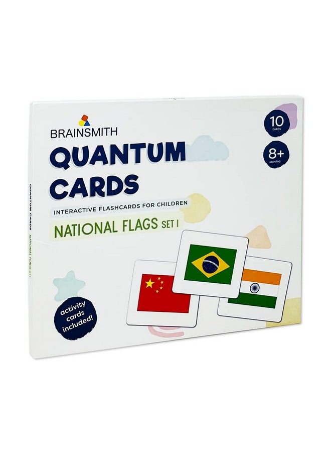 Quantum Flash Cards, National Flags - Educational Flashcard Set 1 For Toddlers And Kids (8 Months To 8 Years) For Brain Development