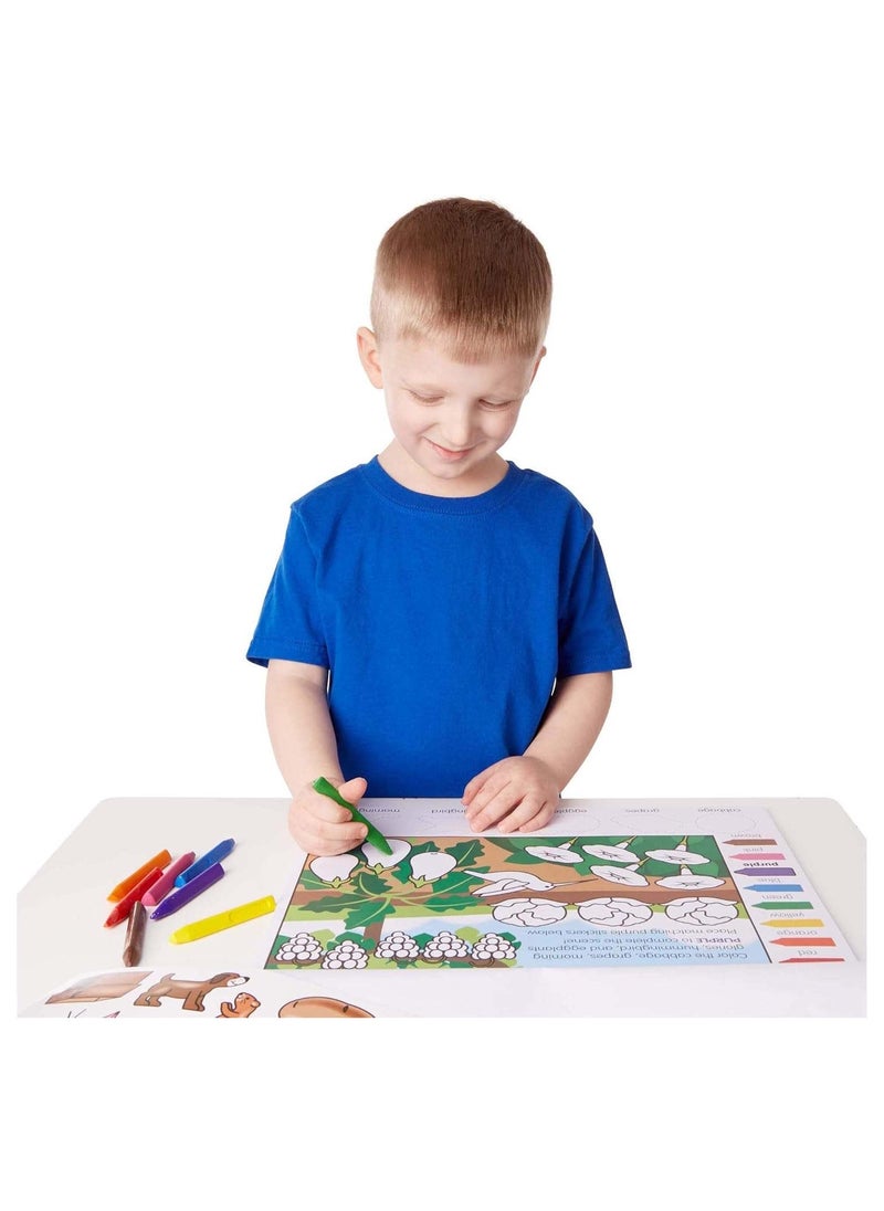 Melissa And Doug Activity and Sticker Pad Colours & Shapes Animal and My town 3 Pack