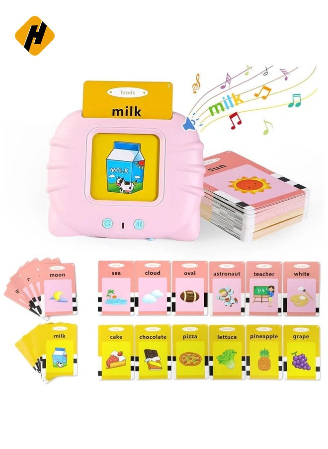 Flash Cards Learning Toys Electronic Educational Toddlers Talking Audible Flash Cards for 1 2 3 4 5 6 Years Old Boys Girls Listen and Learn,