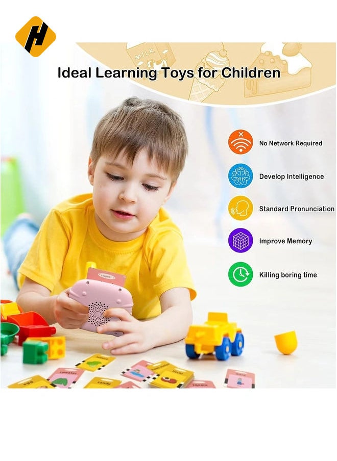 Flash Cards Learning Toys Electronic Educational Toddlers Talking Audible Flash Cards for 1 2 3 4 5 6 Years Old Boys Girls Listen and Learn,