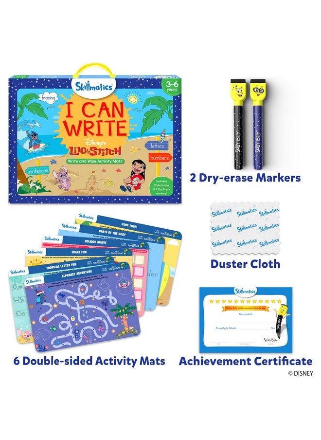 Preschool Learning Activity - I Can Write Disney'S Lilo & Stitch, Educational Game For Kids, Toddlers, Preschoolers Who Love Toys, Art & Craft Activities, Gifts For Ages 3, 4, 5, 6