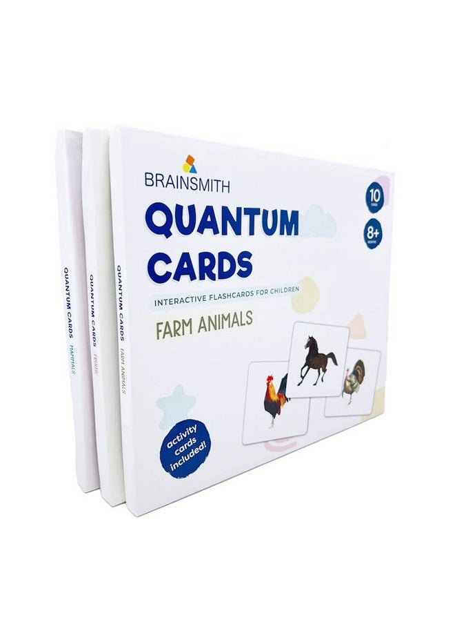 Quantum Flash Cards, Mammals, Farm Animals, Fruits- Educational Flashcard For Toddlers And Kids Set 2 (30 Cards) For Brain Development And Stimulation (8 Months To 8 Years)
