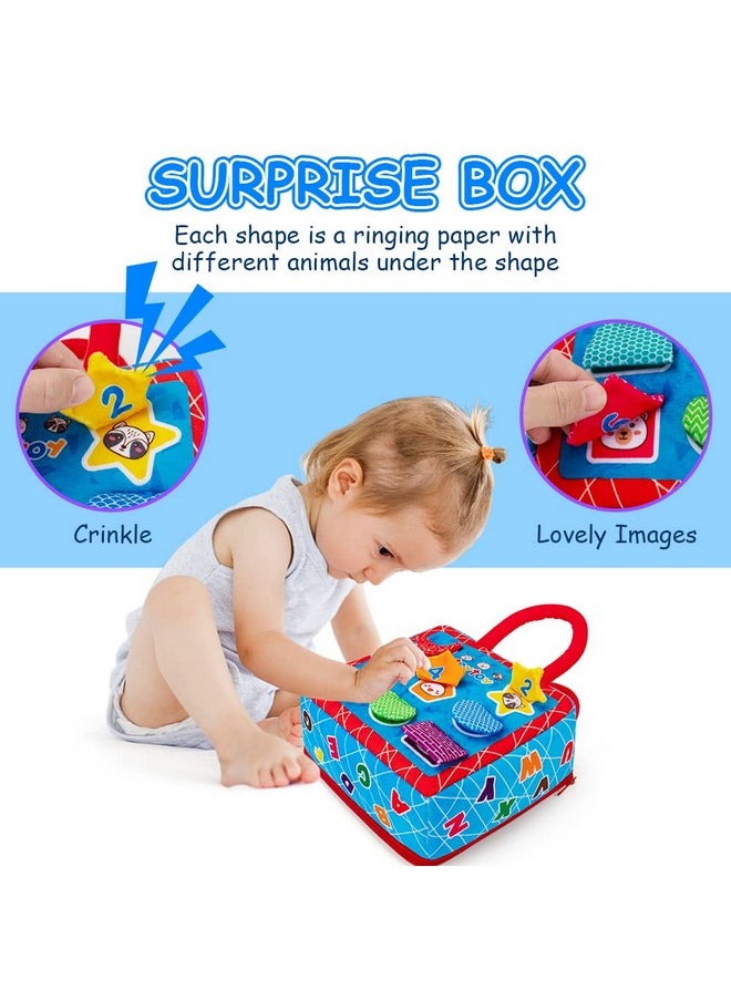 Shape Sorter Toys With 2-Sided Activity Bag And 8 Textured Shape Blocks Develop Sensory Fine Motor Skills Game Child Development Preschool Baby Toy For 6-12 Months And Older