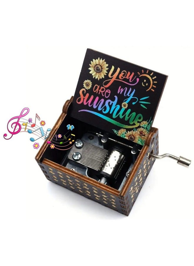 Store2508 Wooden Vintage Hand Cranked Music Box - You Are My Sunshine