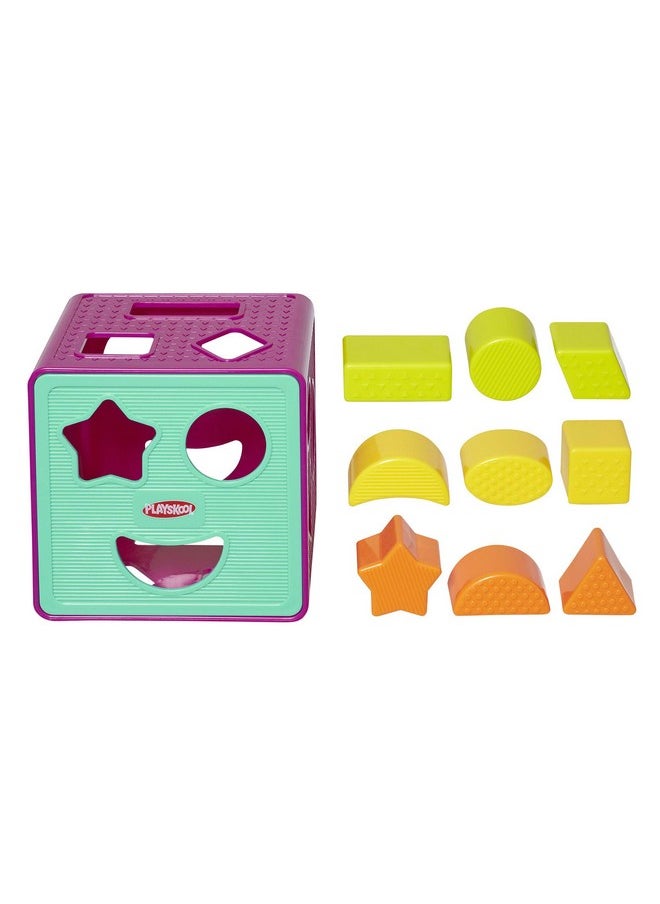 Form Fitter Shape Sorter Matching Activity Cube Toy With 9 Shapes For Toddlers And Kids 18 Months And Up (Amazon Exclusive)