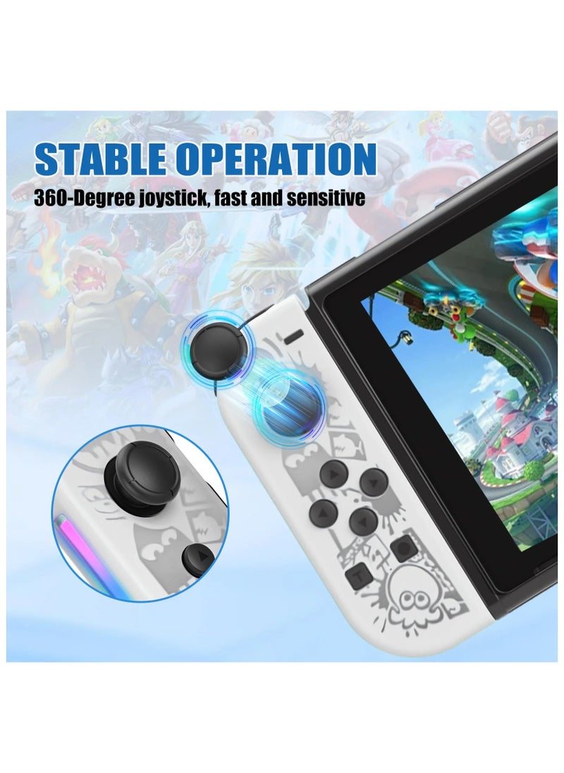 Joy Cons Wireless Controller for Nintendo Switch, L/R Controllers Replacement Compatible with Nintendo Switch/Lite/OLED, Joystick with Wake-up/Screenshot/Dual Vibration/Motion Control Function