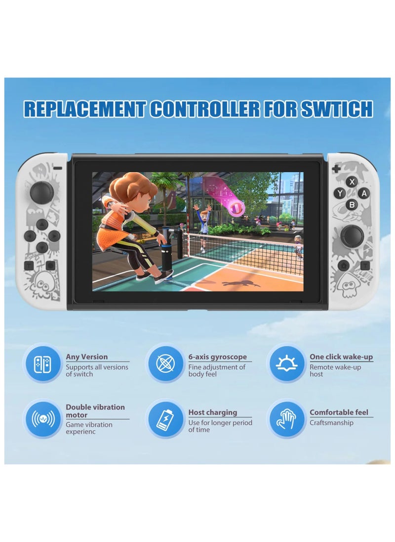 Joy Cons Wireless Controller for Nintendo Switch, L/R Controllers Replacement Compatible with Nintendo Switch/Lite/OLED, Joystick with Wake-up/Screenshot/Dual Vibration/Motion Control Function